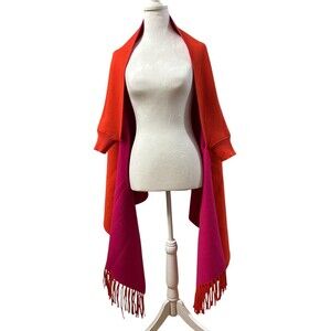 Mer Sea Travel Wrap And Matching Bag One Size Pink/orange‎ Fringed